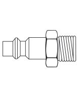 Tryckluftskoppling 1/4" hane utv. gänga