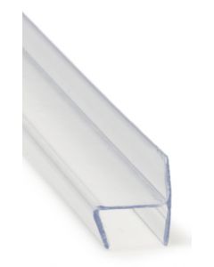 h-Profil för 10 mm glas transp. PVC 3,0m 