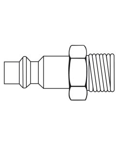 Tryckluftskoppling 1/4" hane utv. gänga