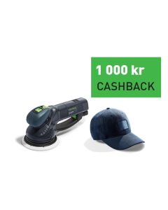 Festool Rotex 150 FEQ-plus i blå systainer med Jubileumskeps