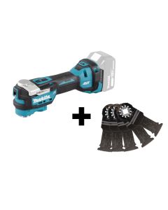 Makita Multiverktyg DTM52Z 18V + 5-pack blad 