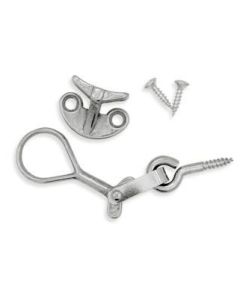 Fönsterlås VM 280 ÖGLA med hake, förnickl. mässing