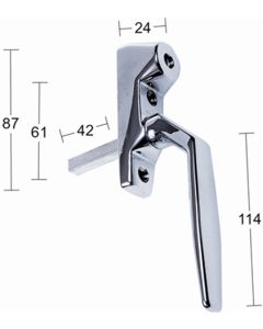 Spanj.handtag 2164 cylinderlås, Rakt UTGÅR!