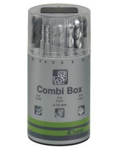 Borrkassett 3-10mm Kombi-Box Metall, Betong, Trä