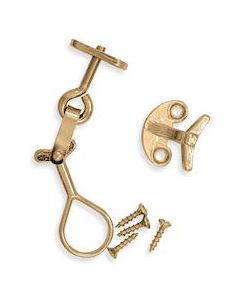 Fönsterlås VM 281 ÖGLA m. hake och bricka, mässing