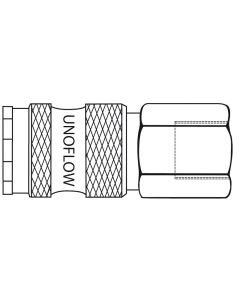 Tryckluftskoppling 1/4" hona inv. gänga