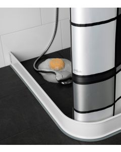 Duschsarg 30 x 160 cm Vänster, Vit 