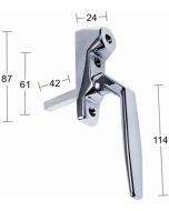 Spanj.handtag 2164 cylinderlås, Rakt UTGÅR!