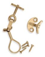 Fönsterlås VM 281 ÖGLA m. hake och bricka, mässing