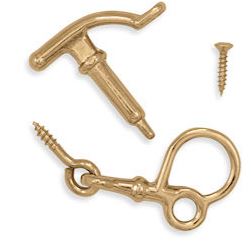 Product Image for Fönsterhasp 414 mässing komplett med skruv