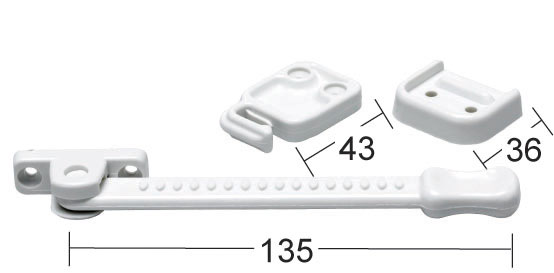 Product Image for Fix 85 Vädringsbeslag inåtgående, vit