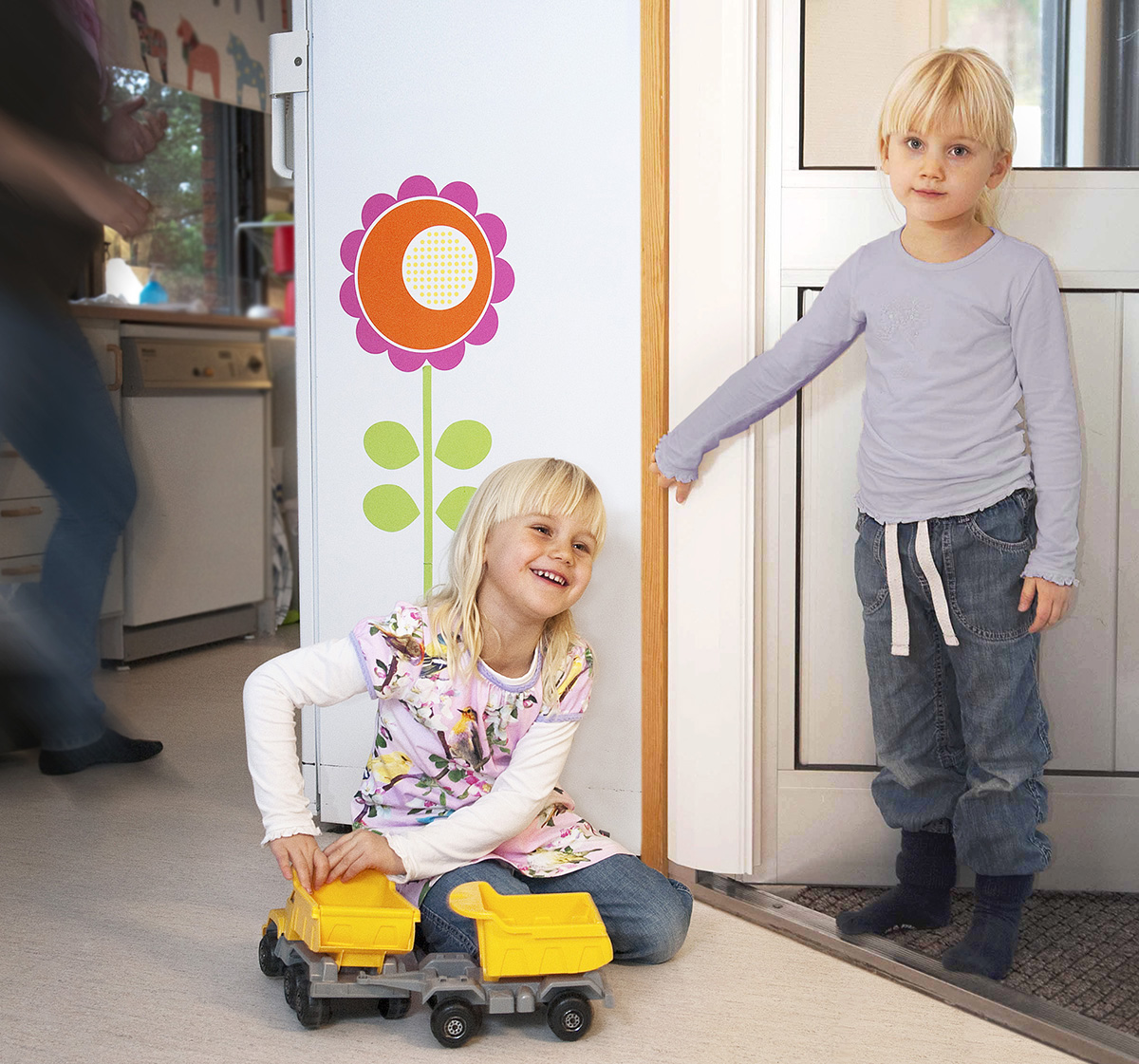 Product Image for Klämskydd innerdörr, 195 cm Vit 2-delar