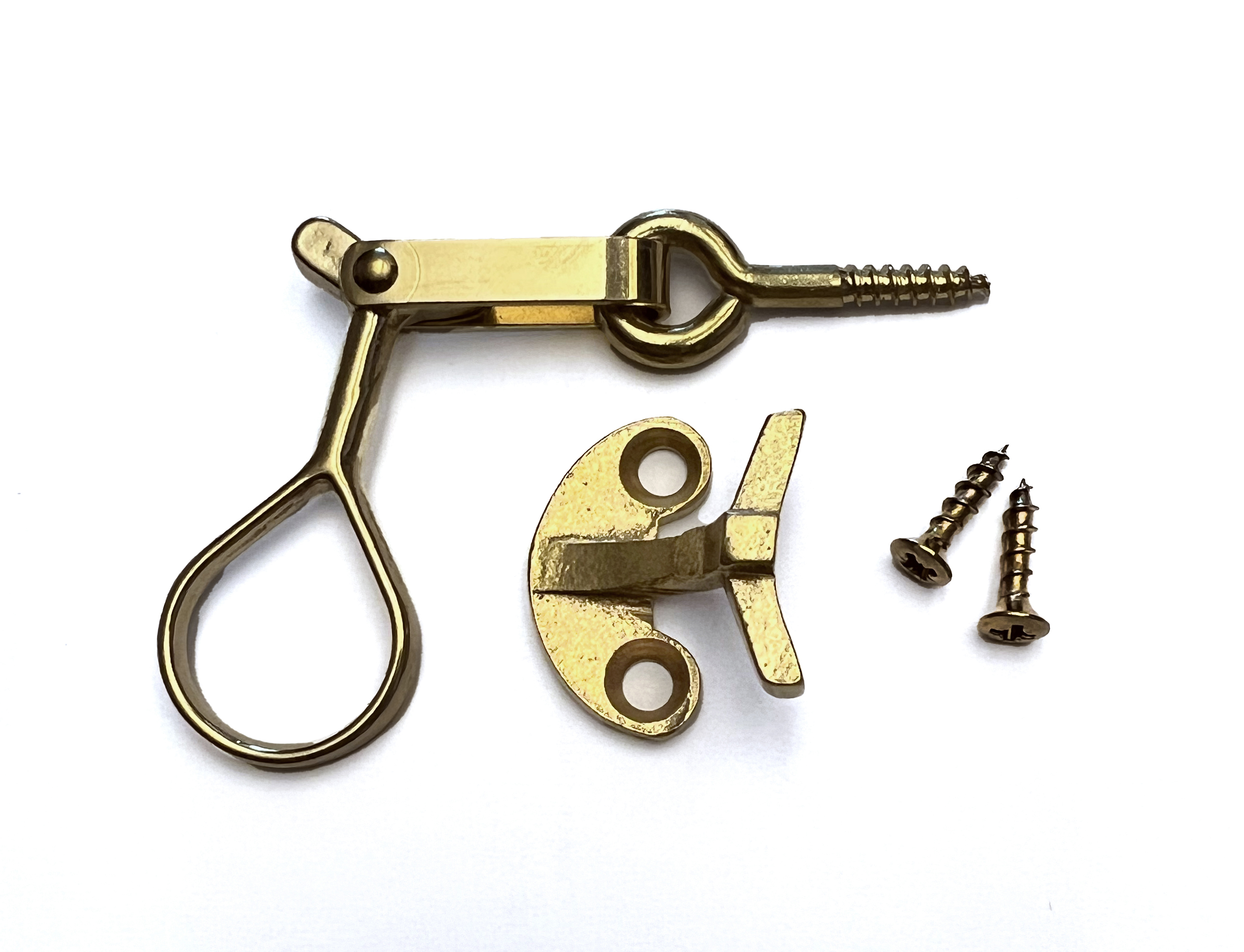 Product Image for Fönsterlås VM 280 ÖGLA med hake och skruv, mässing 