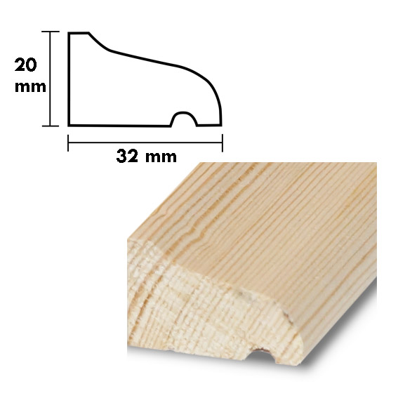 Product Image for Droppnäsa typ 5  D=32  H=20,  L=1,8 m PROFILERAD