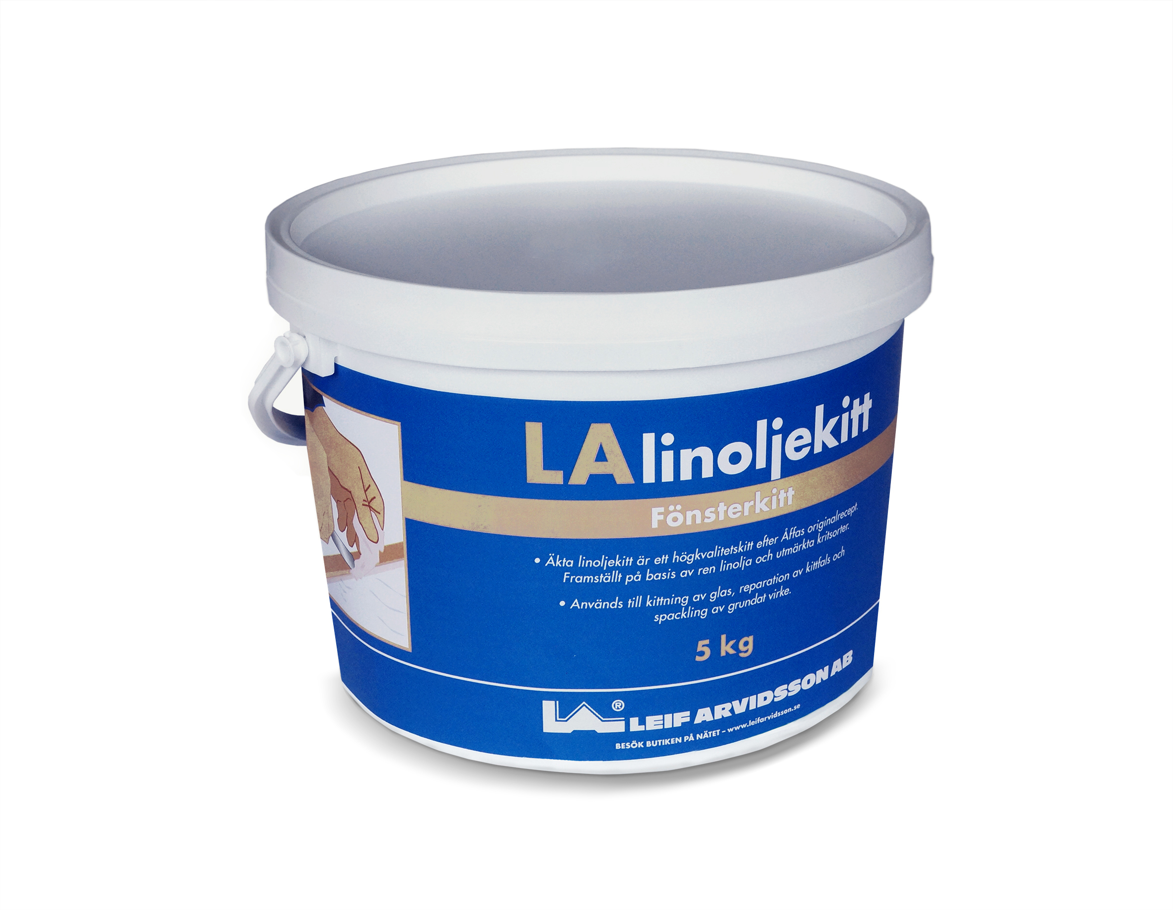 Product Image for Linoljekitt LA 5,0 kg - pris/st, Natur