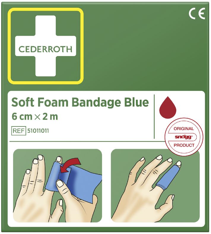 Product Image for Första Hjälpen Förband SOFT Cederroth 6cmx2m Blå