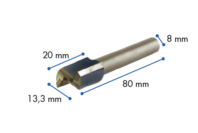 Product Image for Frässtål 13,3 till infräsning av tröskelautomat