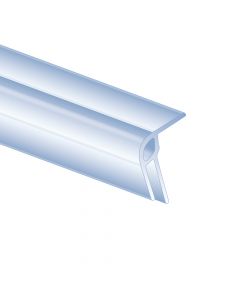 Hörnprofil 95 gr för 10 mm glas transp PVC L=3 m